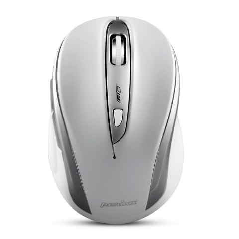 Mysz bezprzewodowa Perixx PERIMICE-721 optyczna 1600dpi 2.4 GHz, biało-srebrna, silent, cicha, bezklikowa Perixx Mysz bezprzewodowa Perixx PERIMICE-721 optyczna 1600dpi 2.4 GHz, biało-srebrna, silent, cicha, bezklikowa Perixx