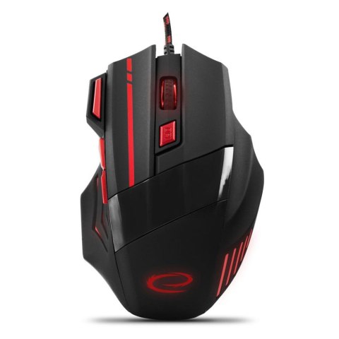 Mysz przewodowa Esperanza MX201 Wolf optyczna Gaming 7D USB czarno-czerwona ESPERANZA Mysz przewodowa Esperanza MX201 Wolf optyczna Gaming 7D USB czarno-czerwona ESPERANZA