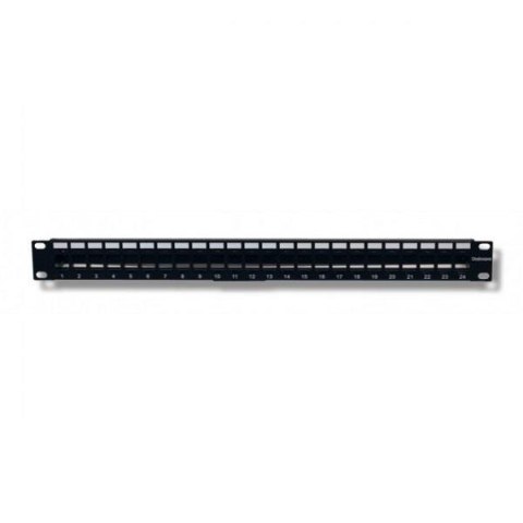 Patch panel Intellinet 24 porty, otwarty z tacką, czarny Intellinet