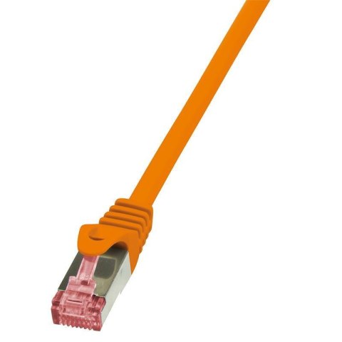 Patchcord LogiLink CQ2038S CAT.6 S/FTP 1m, pomarańczowy LogiLink Patchcord LogiLink CQ2038S CAT.6 S/FTP 1m, pomarańczowy LogiLink