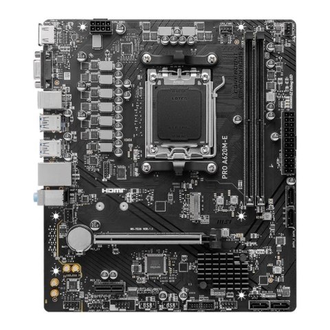 Płyta MSI PRO A620M-E /AMD A620/DDR5/SATA3/M.2/USB3.0/PCIe4.0/AM5/mATX MSI Płyta MSI PRO A620M-E /AMD A620/DDR5/SATA3/M.2/USB3.0/PCIe4.0/AM5/mATX MSI
