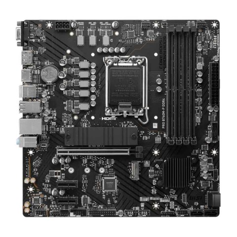 Płyta MSI PRO B760M-P DDR4 /B760/DDR4/SATA3/M.2/USB3.1/PCIe4.0/s.1700/mATX MSI Płyta MSI PRO B760M-P DDR4 /B760/DDR4/SATA3/M.2/USB3.1/PCIe4.0/s.1700/mATX MSI