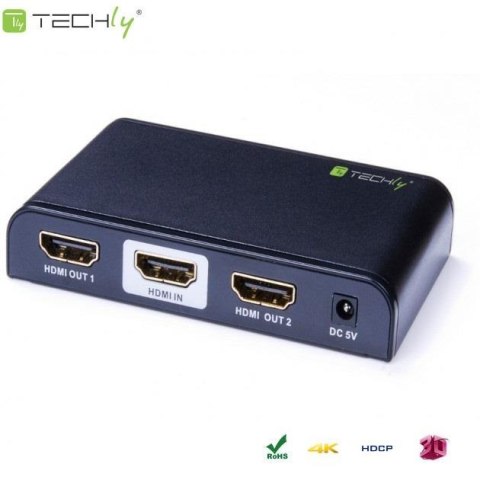 Rozdzielacz / Splitter Techly AV HDMI 2.0 1/2 Ultra HD 4Kx2K 3D Techly Rozdzielacz / Splitter Techly AV HDMI 2.0 1/2 Ultra HD 4Kx2K 3D Techly