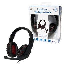 Słuchawki stereo LogiLink HS0033 z mikrofonem HQ LogiLink