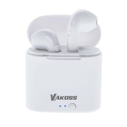 Słuchawki z mikrofonem VAKOSS SK-832BW Bluetooth, douszne, ze stacją dokującą, białe Vakoss