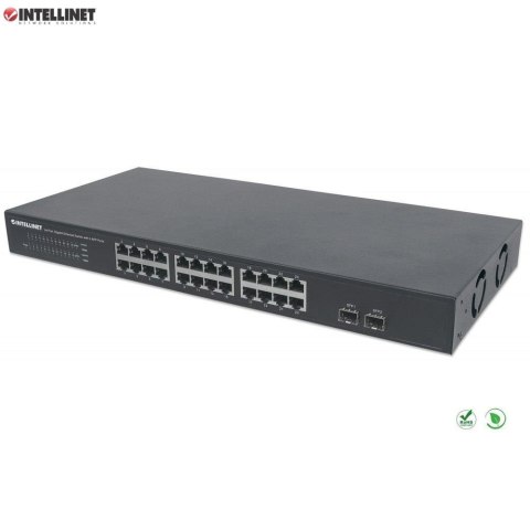 Switch niezarządzalny Intellinet 24x 10/100/1000 Mbps + 2x SFP Intellinet Switch niezarządzalny Intellinet 24x 10/100/1000 Mbps + 2x SFP Intellinet