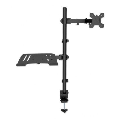 Uchwyt biurkowy Manhattan 13"-32", z półką na laptopa Manhattan Uchwyt biurkowy Manhattan 13"-32", z półką na laptopa Manhattan