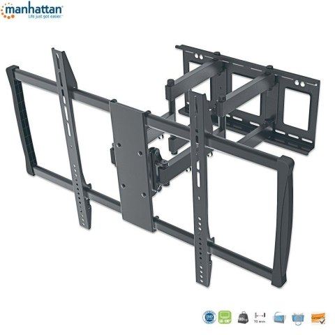 Uchwyt ścienny LCD/LED Manhattan ICA-PLB 221BK 60-100" regulowany, czarny Manhattan Uchwyt ścienny LCD/LED Manhattan ICA-PLB 221BK 60-100" regulowany, czarny Manhattan