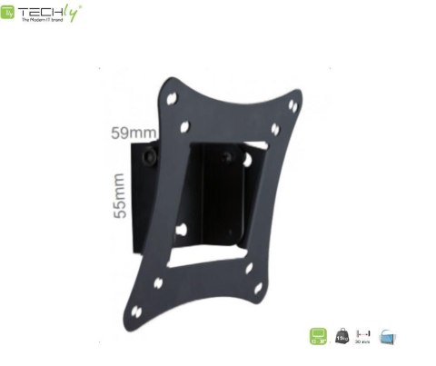 Uchwyt ścienny LCD/LED Techly 13"-30", 15kg czarny, uchylny Techly Uchwyt ścienny LCD/LED Techly 13"-30", 15kg czarny, uchylny Techly