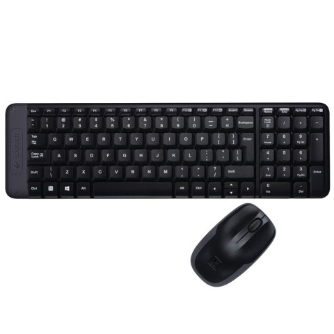 Zestaw bezprzewodowy klawiatura + mysz Logitech MK220 czarny Logitech Zestaw bezprzewodowy klawiatura + mysz Logitech MK220 czarny Logitech