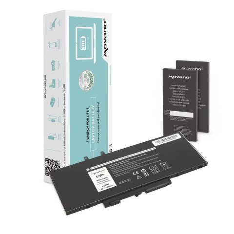 Bateria Movano do notebooka Dell Latitude 4GVMP, 5400, 5500, 5510 (7.4V-7.6V) (8000 mAh) Movano Bateria Movano do notebooka Dell Latitude 4GVMP, 5400, 5500, 5510 (7.4V-7.6V) (8000 mAh) Movano