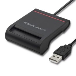 Czytnik kart chipowych ID Qoltec SCR-0642 | USB 2.0 + adapter USB-C Qoltec