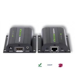 Extender HDMI Techly EXT-E70I po skrętce Cat. 5e/6/6a/7, do 60m, z odbiornikiem IR, czarny Techly