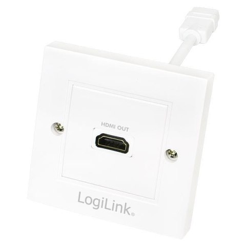 Gniazdo natynkowe 1x HDMI AH0014 LogiLink białe LogiLink