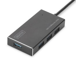 Hub/Koncentrator DIGITUS 4-portowy USB 3.0 SuperSpeed, aktywny, aluminium Digitus