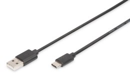 Kabel DIGITUS USB 2.0 HighSpeed Typ USB A/C M/M czarny 1.0m Digitus