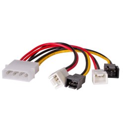 Kabel adapter Akyga AK-CA-34 Molex (M) - 2x 3-pin 12V + 2x 3-pin 5V (M) 0,15m AKYGA