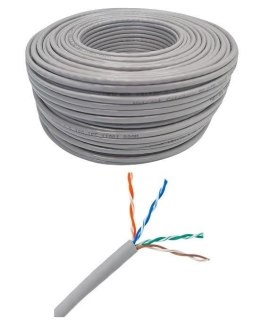 Kabel sieciowy skrętka LAN Netrack cat 5e UTP, szary, 305m , CCA NETRACK