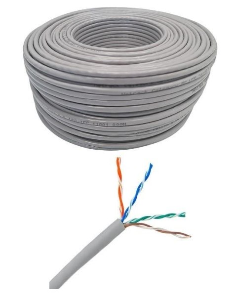 Kabel sieciowy skrętka LAN Netrack cat 5e UTP, szary, 305m , CCA NETRACK Kabel sieciowy skrętka LAN Netrack cat 5e UTP, szary, 305m , CCA NETRACK