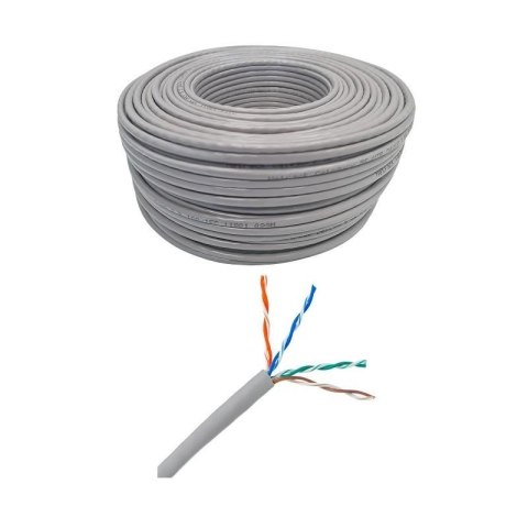 Kabel sieciowy skrętka LAN Netrack cat 6 UTP, szary, 100m , CCA NETRACK Kabel sieciowy skrętka LAN Netrack cat 6 UTP, szary, 100m , CCA NETRACK