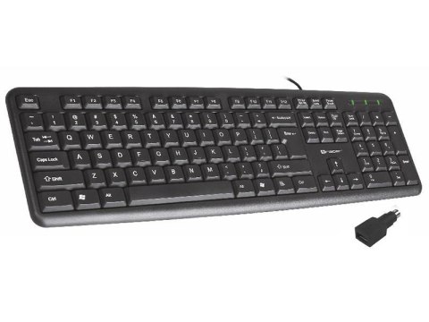 Klawiatura przewodowa Tracer Maverick USB czarna + PS2 Adapter Tracer Klawiatura przewodowa Tracer Maverick USB czarna + PS2 Adapter Tracer