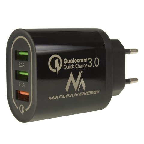 Ładowarka sieciowa Maclean MCE479 B QC 3.0 3xUSB czarna Maclean Ładowarka sieciowa Maclean MCE479 B QC 3.0 3xUSB czarna Maclean