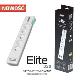 Listwa antyprzepięciowa Ever ELITE USB 1,5m Ever
