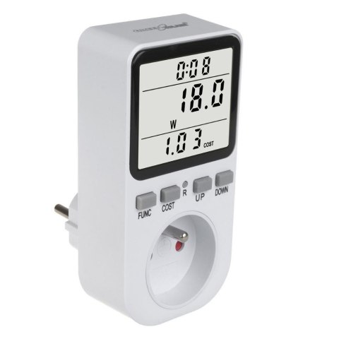 Miernik energii GreenBlue GB364 E, watomierz, typ E, 220-240V AC, 50Hz, max. obciążenie 16A, IP20, wbudowana bateria Greenblue Miernik energii GreenBlue GB364 E, watomierz, typ E, 220-240V AC, 50Hz, max. obciążenie 16A, IP20, wbudowana bateria Greenblue