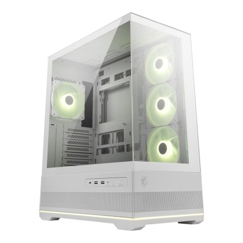 Obudowa MSI MAG PANO 110R PZ WHITE ATX Midi z oknem, bez zasilacza MSI Obudowa MSI MAG PANO 110R PZ WHITE ATX Midi z oknem, bez zasilacza MSI