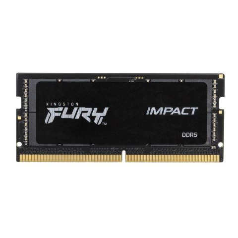 Pamięć SODIMM DDR5 Kingston FURY Impact 16GB (1x16GB) 4800MHz CL38 1,1V Czarna Kingston Pamięć SODIMM DDR5 Kingston FURY Impact 16GB (1x16GB) 4800MHz CL38 1,1V Czarna Kingston