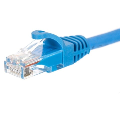 Patchcord RJ45, Netrack osłonka zalewana, kat. 6 UTP, 3m niebieski NETRACK