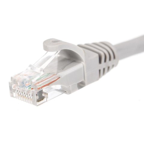 Patchcord RJ45, Netrack osłonka zalewana, kat. 6 UTP, 3m szary NETRACK