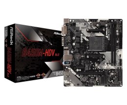 Płyta ASRock B450M-HDV R4.0 /AMD B450/DDR4/SATA3/M.2/USB3.0/PCIe3.0/AM4/mATX ASRock