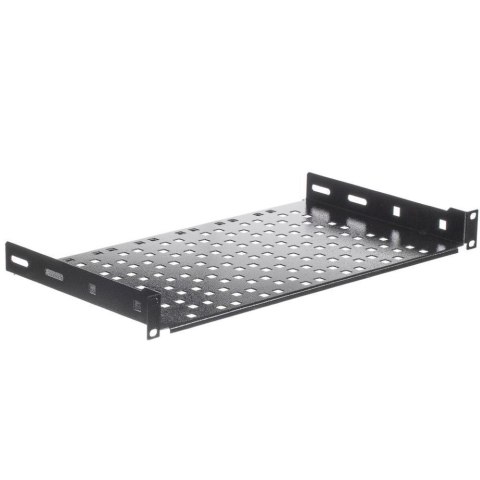 Półka do szafy 19'' Netrack 1U/250mm, czarny NETRACK