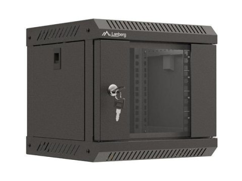 Szafa instacyjna Rack Lanberg Wisząca 10" 4U 300x300 Drzwi Przeszkolone (flat pack) Czarna LANBERG Szafa instacyjna Rack Lanberg Wisząca 10" 4U 300x300 Drzwi Przeszkolone (flat pack) Czarna LANBERG