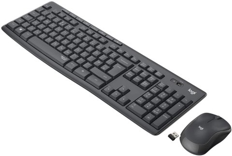 Zestaw bezprzewodowy klawiatura + mysz Logitech MK295 Silent Wireless Combo grafitowy Logitech Zestaw bezprzewodowy klawiatura + mysz Logitech MK295 Silent Wireless Combo grafitowy Logitech