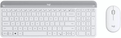 Zestaw bezprzewodowy klawiatura + mysz Logitech MK470 Slim Combo biały Logitech